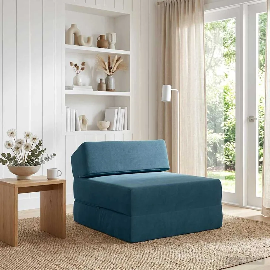 Canapé-lit pliable Bleu 60 x 70 x 41 cm Tissu