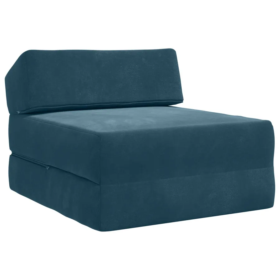 Canapé-lit pliable Bleu 60 x 70 x 41 cm Tissu - 2