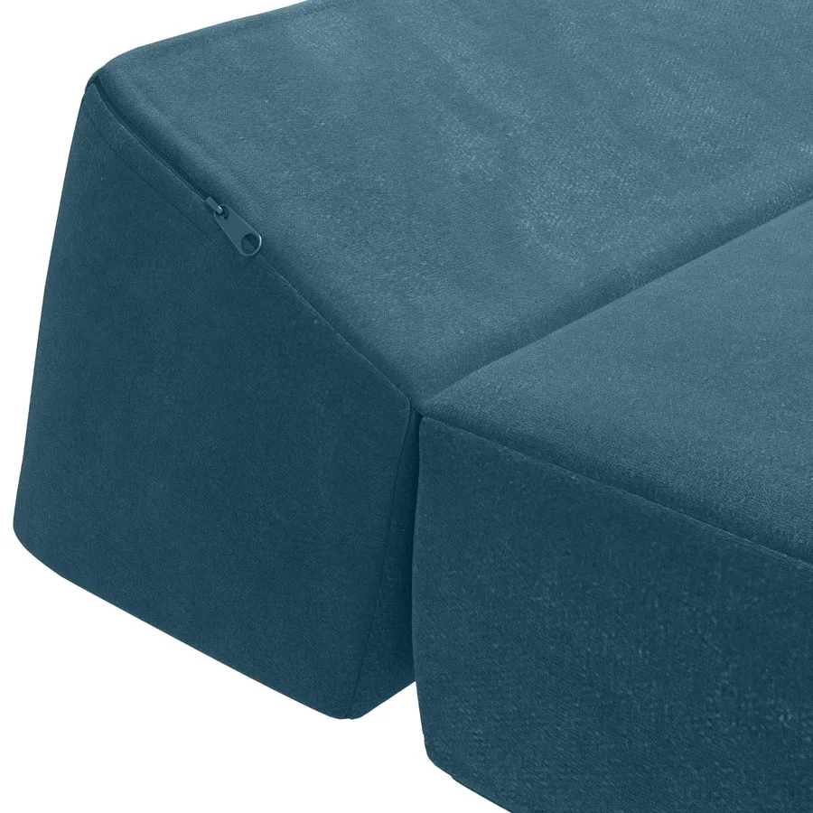 Canapé-lit pliable Bleu 60 x 70 x 41 cm Tissu - 6