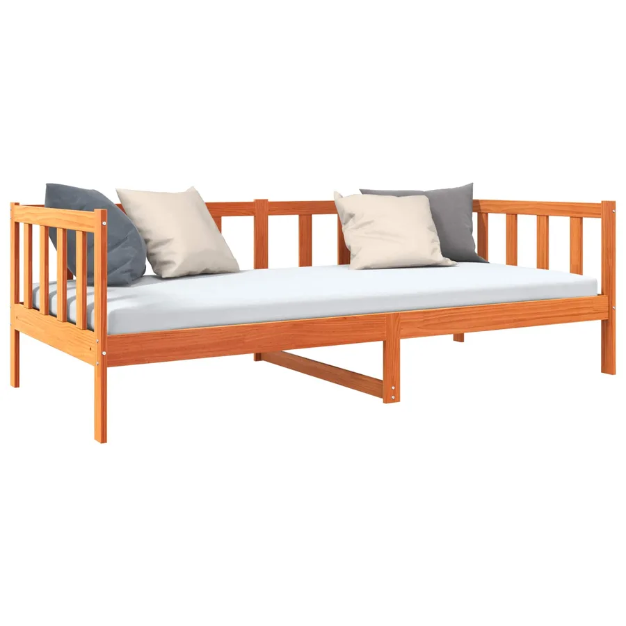 Cadre de lit Cire marron 90 x 190 cm Bois de pin massif - 2
