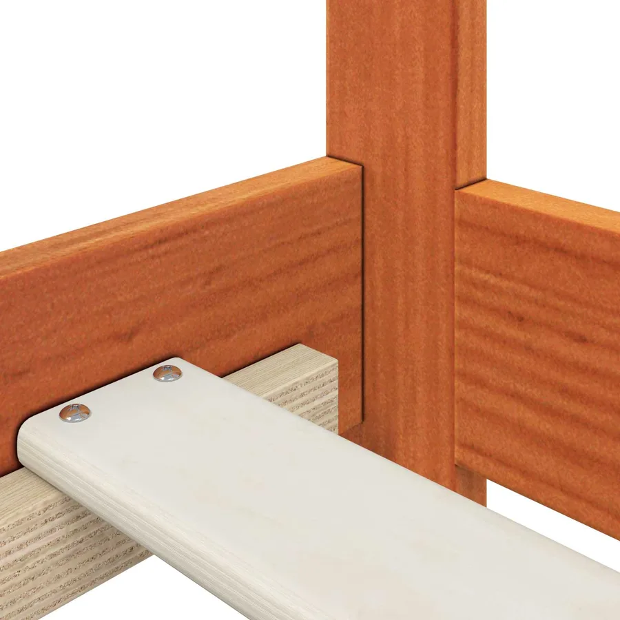 Cadre de lit Cire marron 90 x 190 cm Bois de pin massif - 6