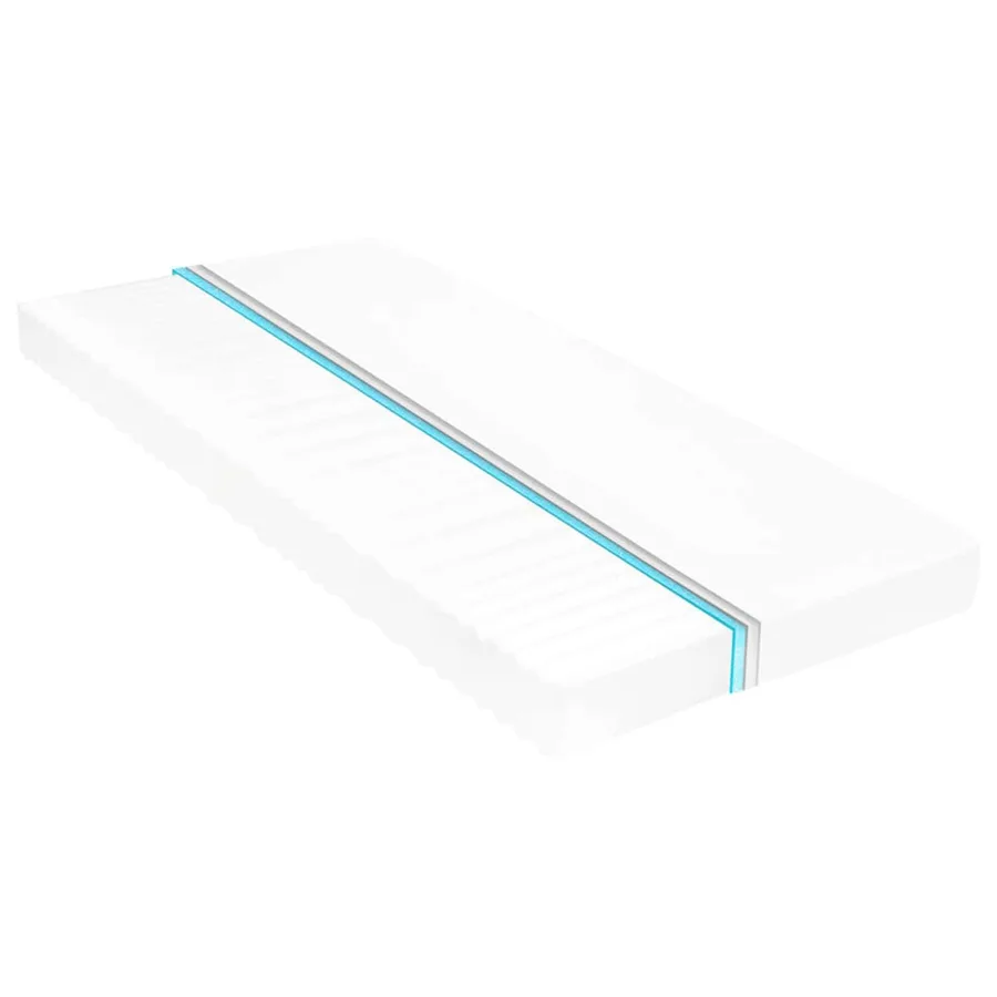 Lit d'appoint avec matelas Brun ciré et blanc 90 x 200 cm - 6