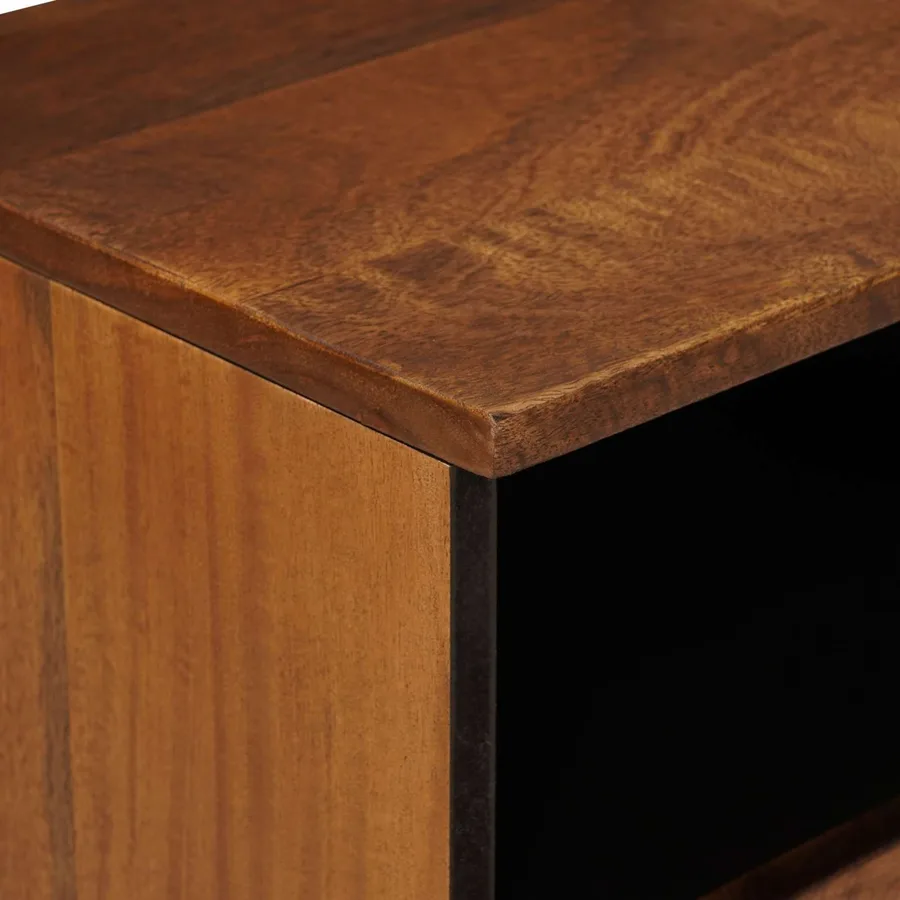 Cabinet de chevet Marron 40 x 33 x 46 cm Bois de mangue massif - 6