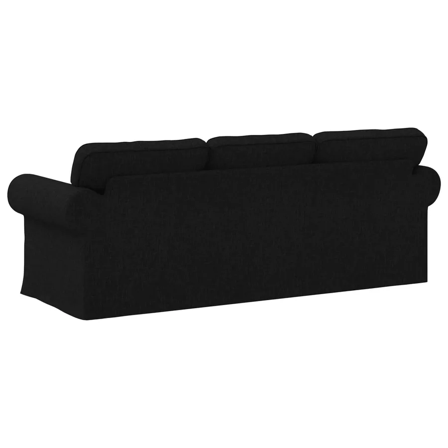 Canapé Noir 215 x 82 x 80 cm tissu - 6