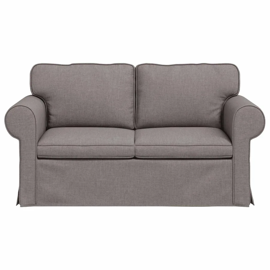 Canapé Taupe 155 x 82 x 80 cm tissu - 4