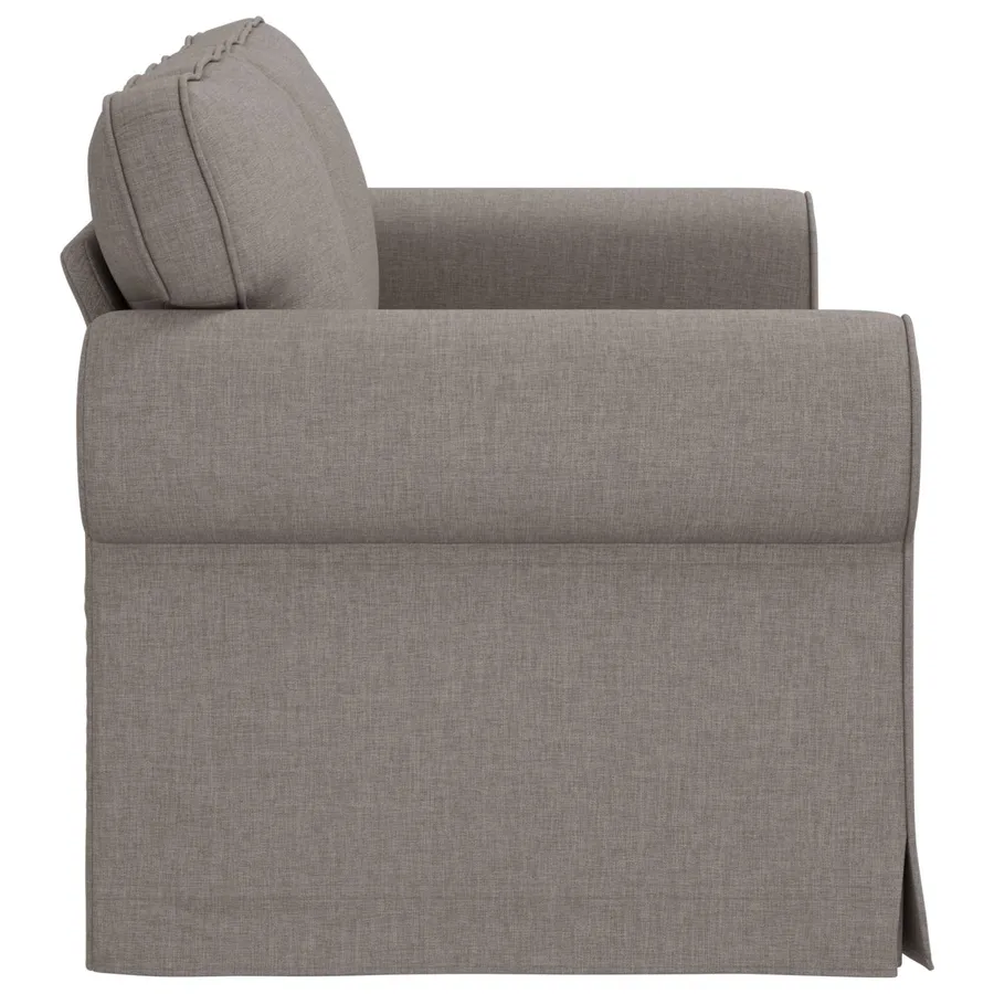 Canapé Taupe 155 x 82 x 80 cm tissu - 5