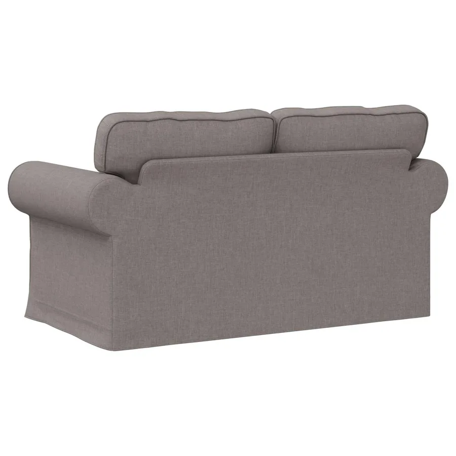 Canapé Taupe 155 x 82 x 80 cm tissu - 6