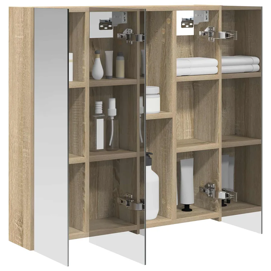 Armoire Miroir de Salle de Bain Chêne Sonoma 70 x 14,5 x 70 cm - 3