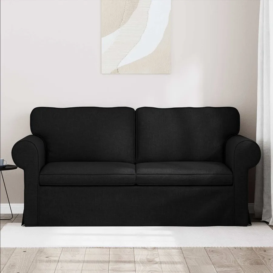 Canapé Noir 175 x 82 x 80 cm tissu - 3