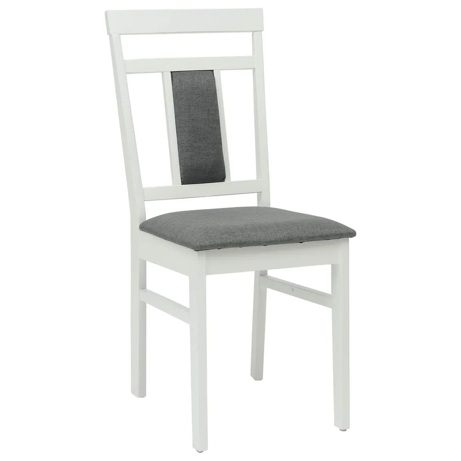Chaise de salle à manger 2 pcs Blanc et Gris - 4