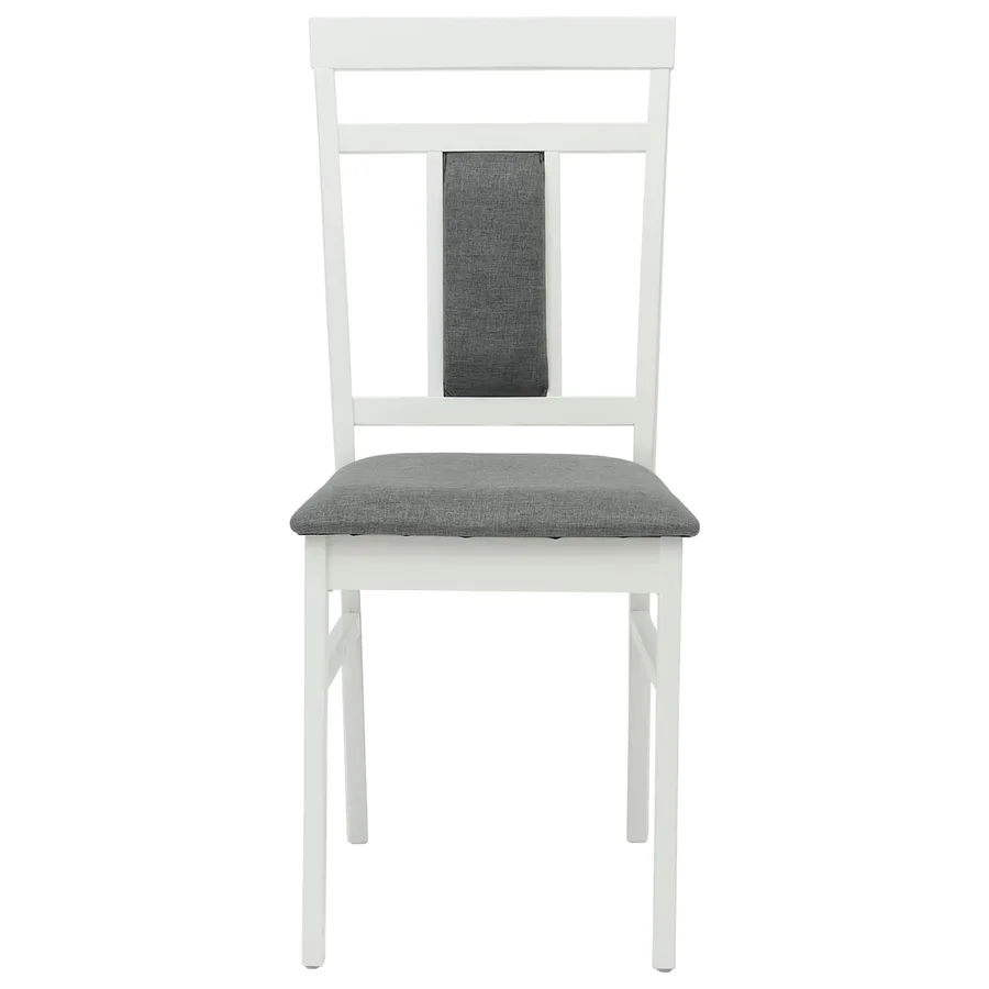 Chaise de salle à manger 2 pcs Blanc et Gris - 5