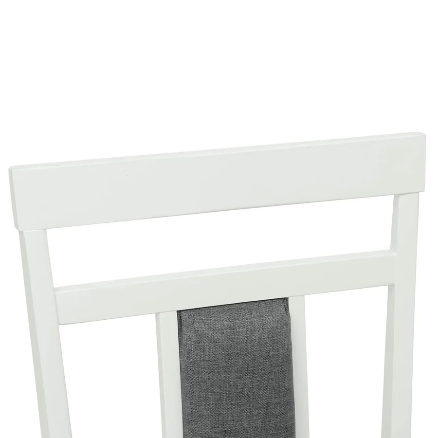 Chaise de salle à manger 2 pcs Blanc et Gris - 9