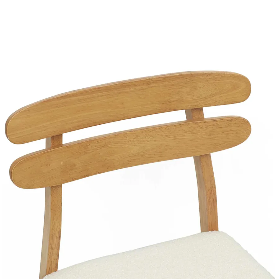 Chaise de salle à manger 2 pcs Naturel et clair - 9