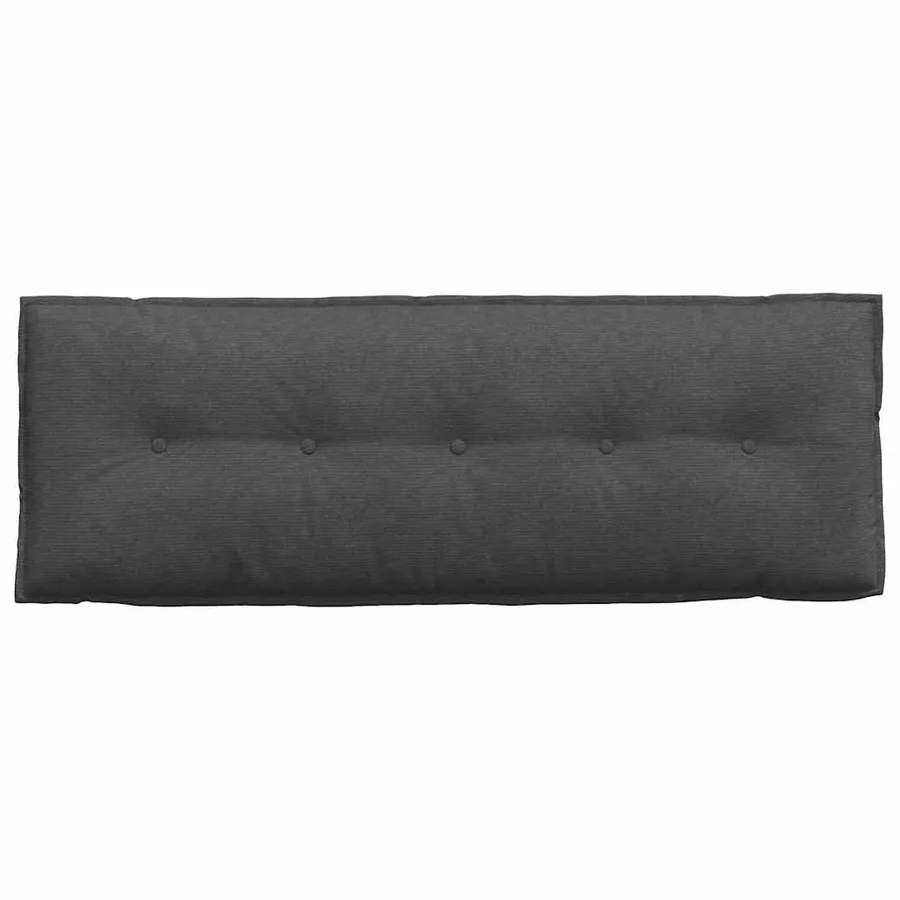Coussin de Dos Gris foncé 140 x 50 cm Tissu en velours côtelé - 6