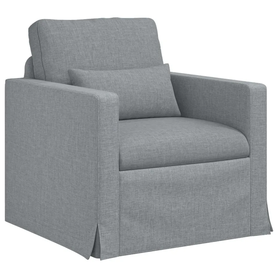 Canapé Gris clair 78 x 78 x 80 cm tissu - 2