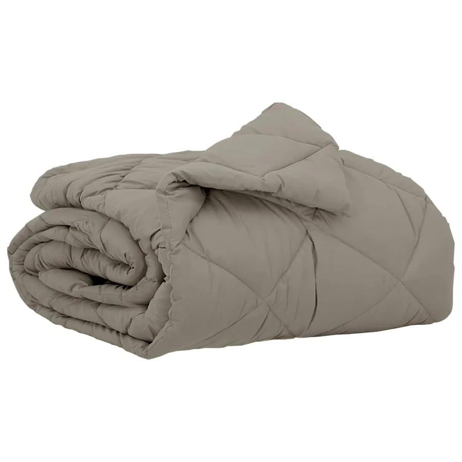 Duvet d'été simple Gris clair 220 x 140 cm Microfibre - 2