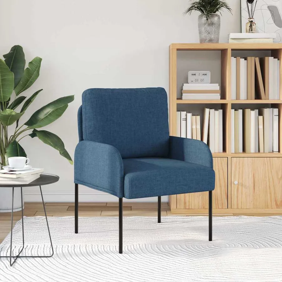Canapés avec coussin 55cm Bleu Contreplaqué - 3