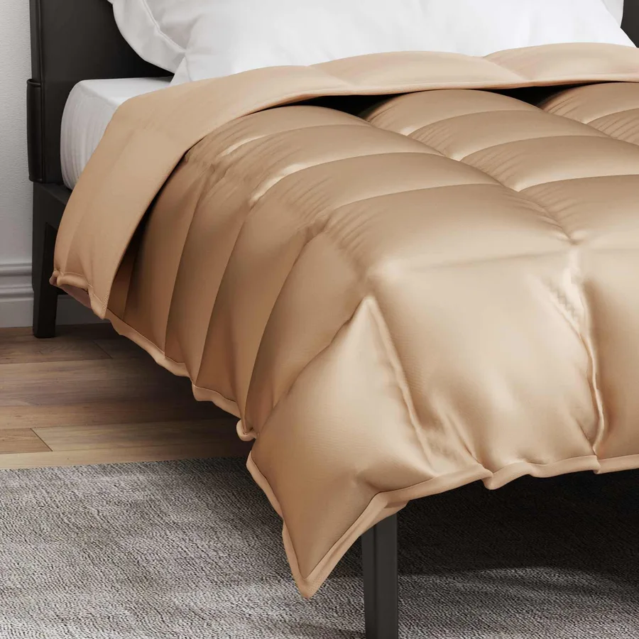 Duvet d'hiver Doré 135 x 220 cm Satin et Microfibre - 4
