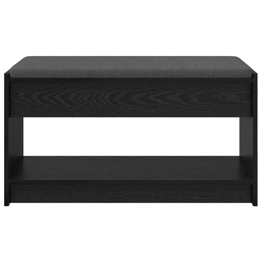 Banc d'entrée avec coussin Chêne Noir 83 x 38 x 45 cm - 5