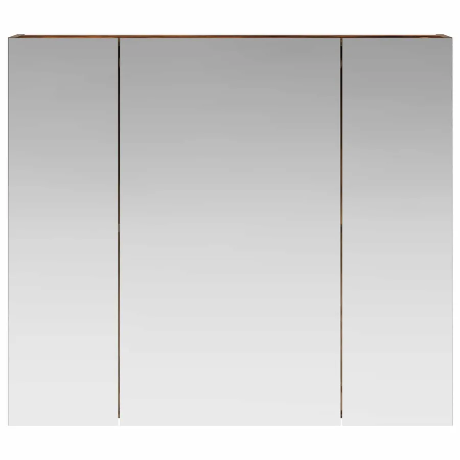 Armoire Miroir de Salle de Bain Chêne fumé 80 x 14.5 x 70 cm - 5