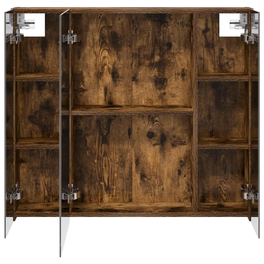 Armoire Miroir de Salle de Bain Chêne fumé 80 x 14.5 x 70 cm - 6