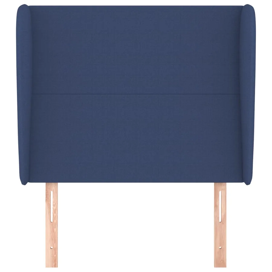 Tête de lit avec oreilles Bleu 103x23x118/128 cm Tissu - 3