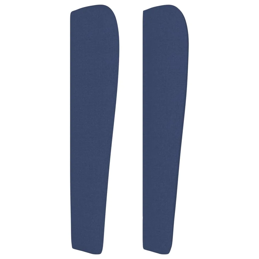 Tête de lit avec oreilles Bleu 103x23x118/128 cm Tissu - 4