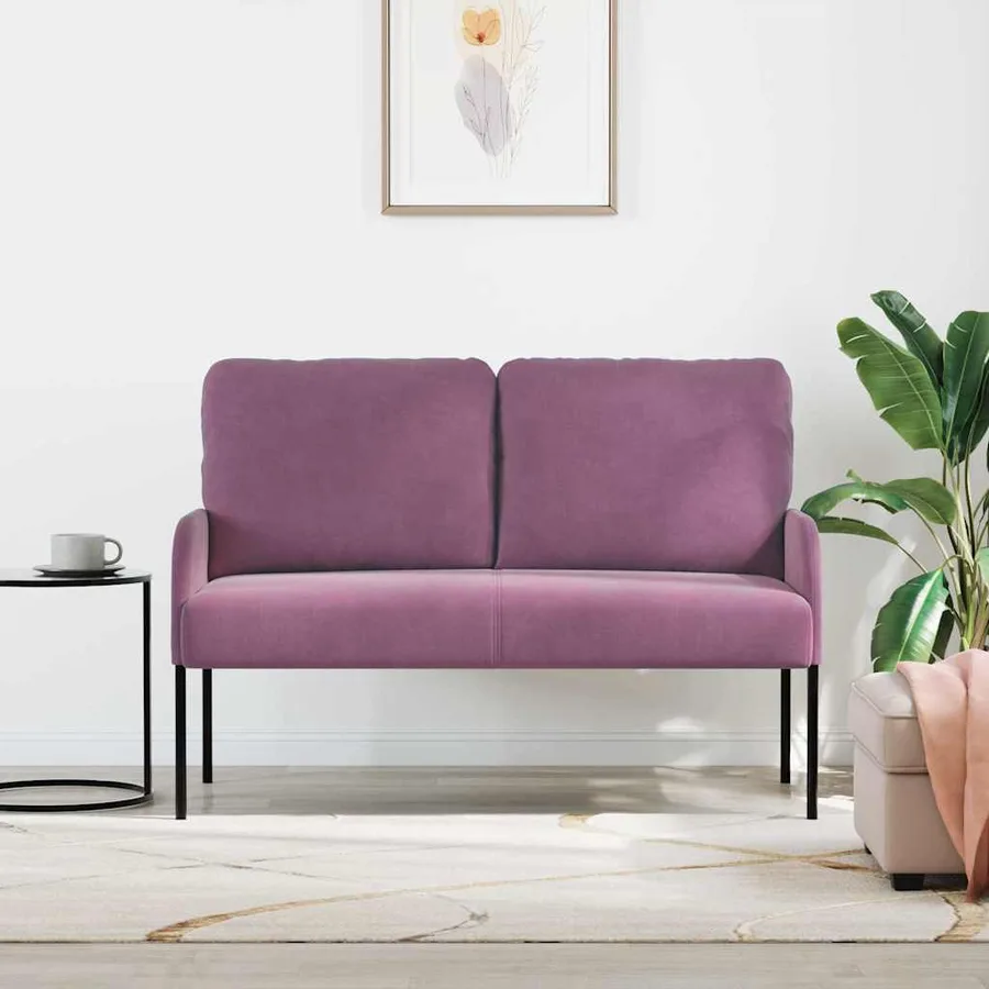 Canapés avec coussin 110cm Pourpre Contreplaqué - 3