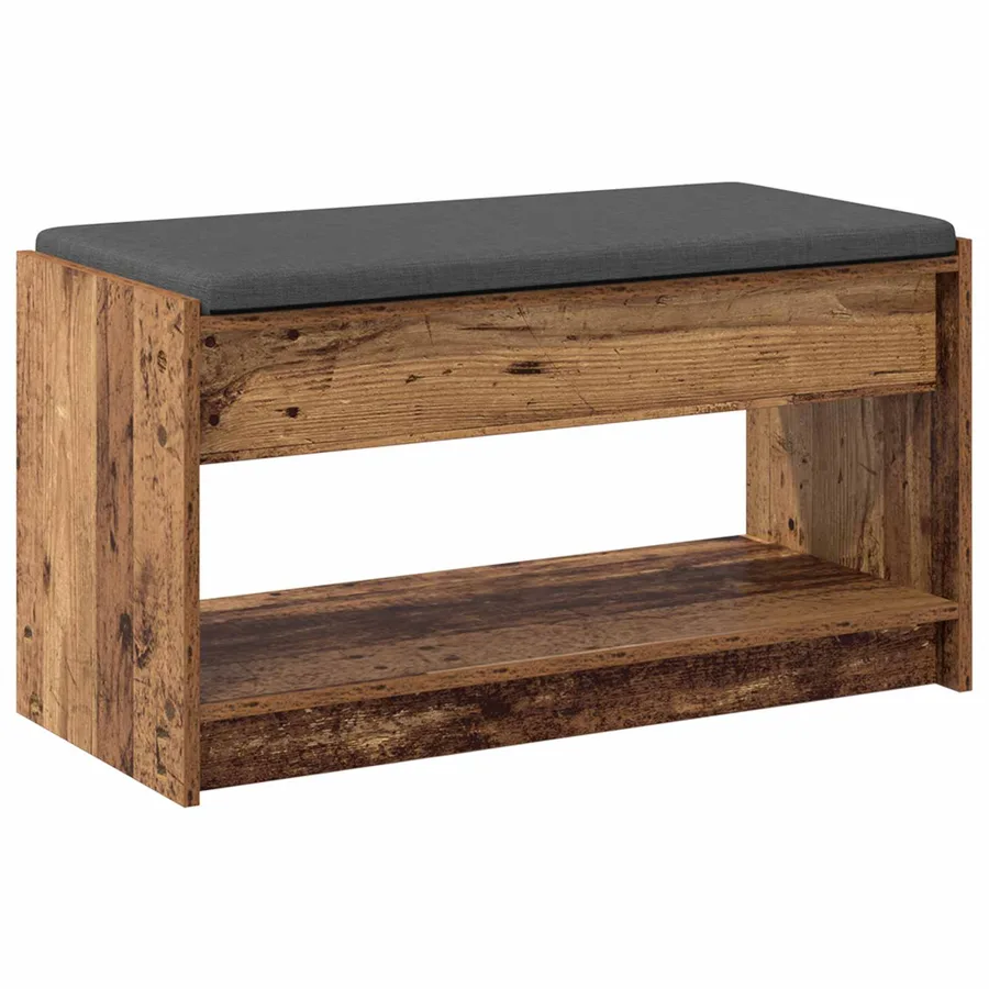 Banc d'entrée avec coussin Bois ancien 83 x 38 x 45 cm - 7
