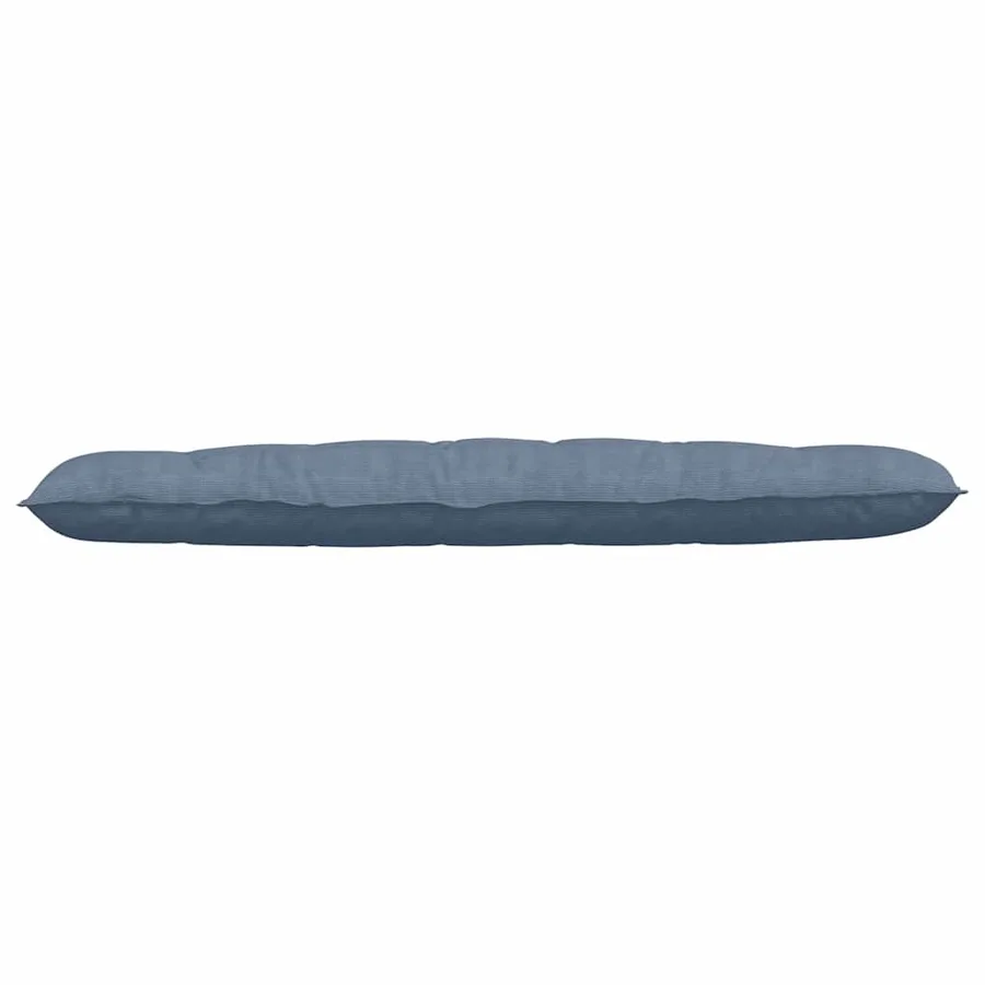 Coussin de Dos Bleu 180 x 50 cm Tissu en velours côtelé - 5