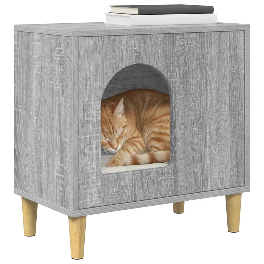 Maison pour chat Gris Sonoma 51 x 30 x 52 cm Bois d'ingénierie - 3