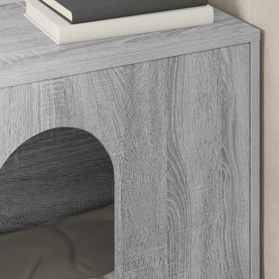 Maison pour chat Gris Sonoma 51 x 30 x 52 cm Bois d'ingénierie - 4