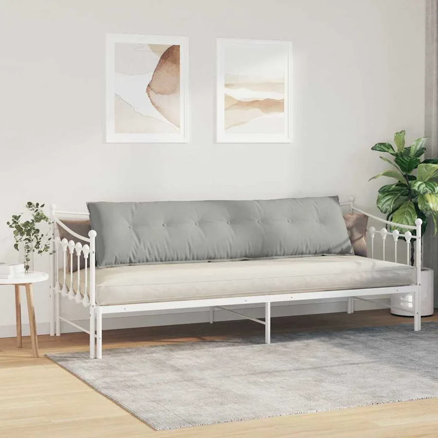 Coussin de Dos Gris clair 200 x 50 cm Tissu en microfibre - 4