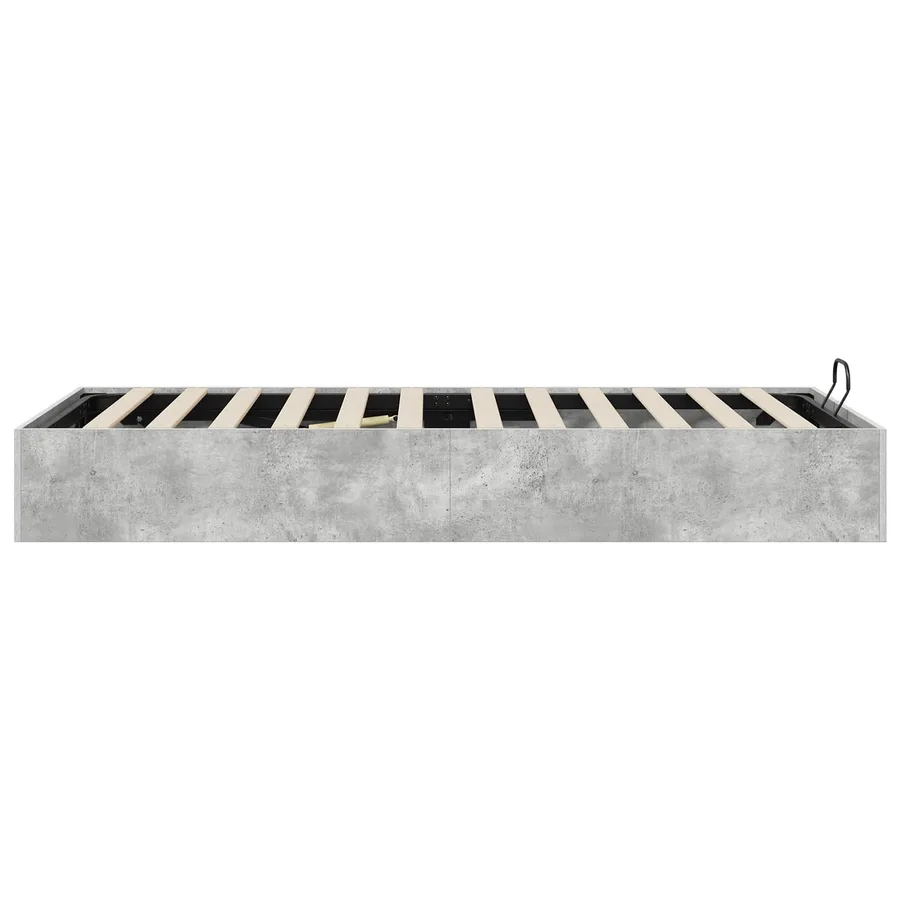 Cadre de lit ottoman Gris Béton 100 x 200 cm Bois d’ingénierie - 6