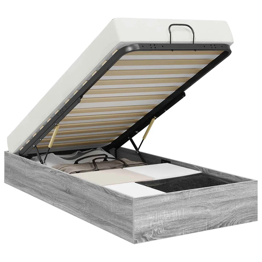 Cadre de lit ottoman Gris Sonoma 193 x 75,5 x 25 cm - 2