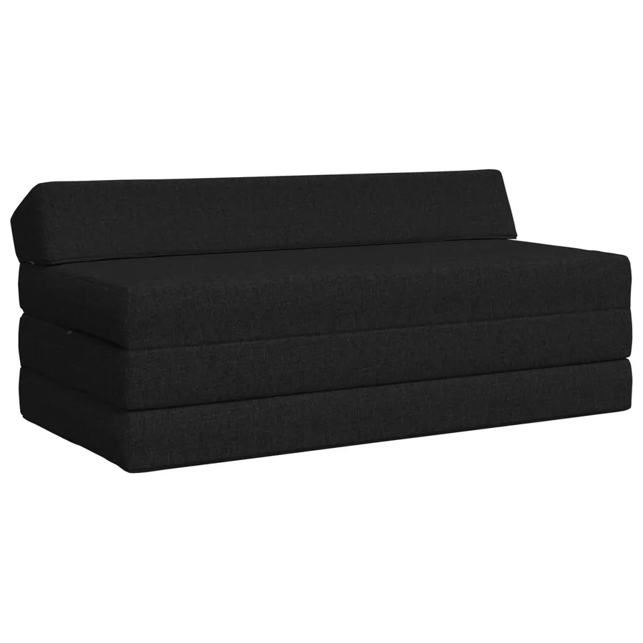 Canapé-lit pliable Noir 120 x 60 x 49 cm Tissu