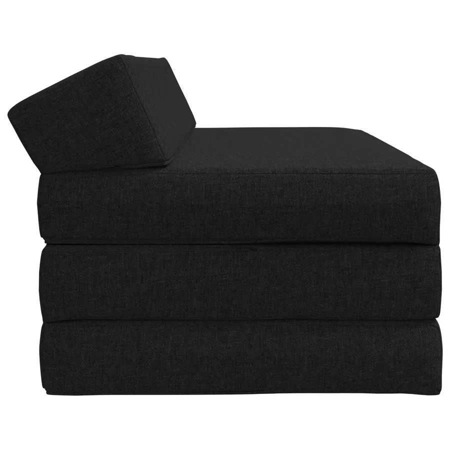 Canapé-lit pliable Noir 120 x 60 x 49 cm Tissu - 3