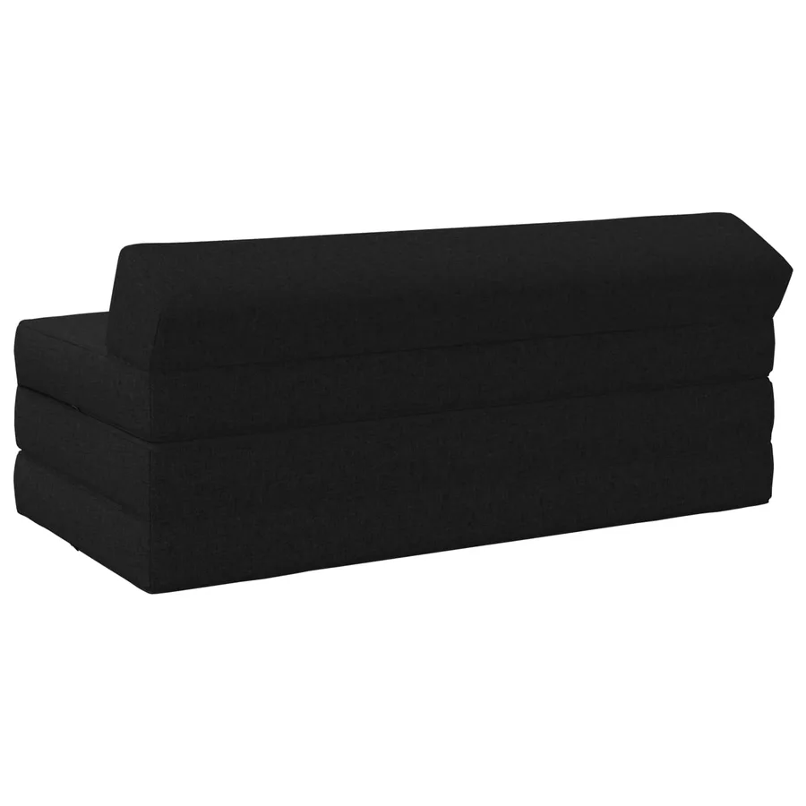 Canapé-lit pliable Noir 120 x 60 x 49 cm Tissu - 4