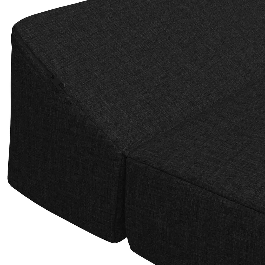 Canapé-lit pliable Noir 120 x 60 x 49 cm Tissu - 5