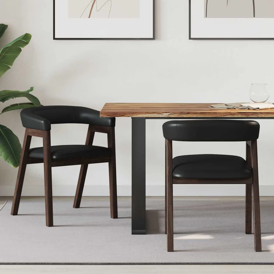 Chaises de salle à manger 2 pcs Marron Clair 54 x 57 x 73 cm