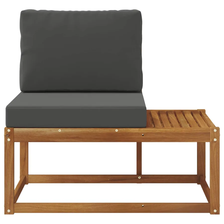 Canapé d'extérieur en bout avec coussin Naturel et Anthracite - 4