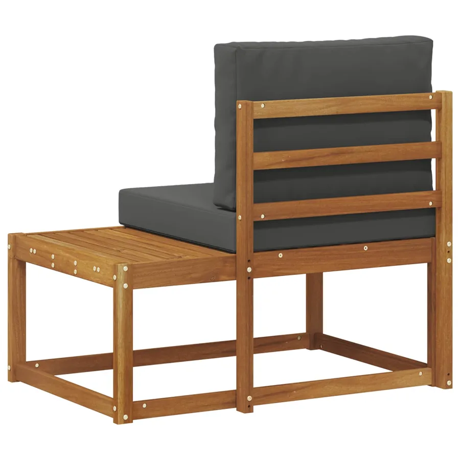 Canapé d'extérieur en bout avec coussin Naturel et Anthracite - 6