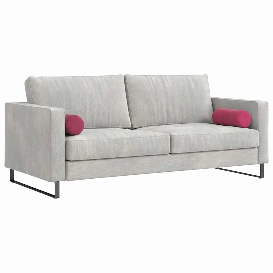 Coussins d'accent 2 pcs Bordeaux Ø 15 x 40 cm - 3