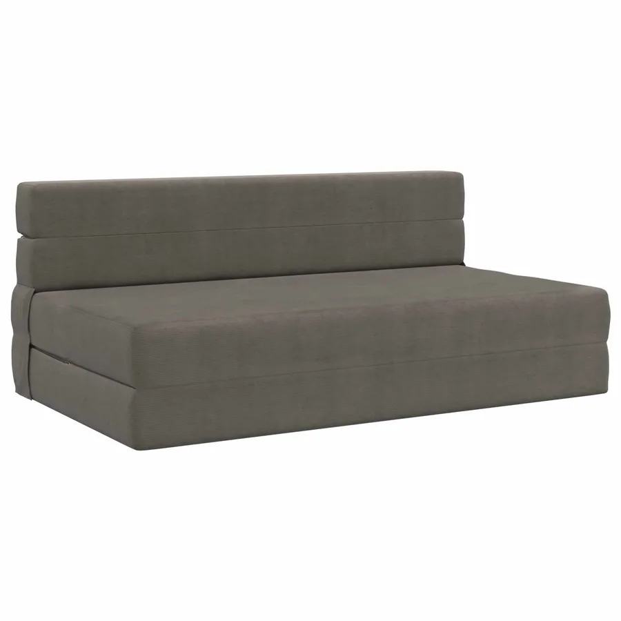 Canapé-lit pliable Gris clair 152 x 86,5 x 60 cm Tissu - 2