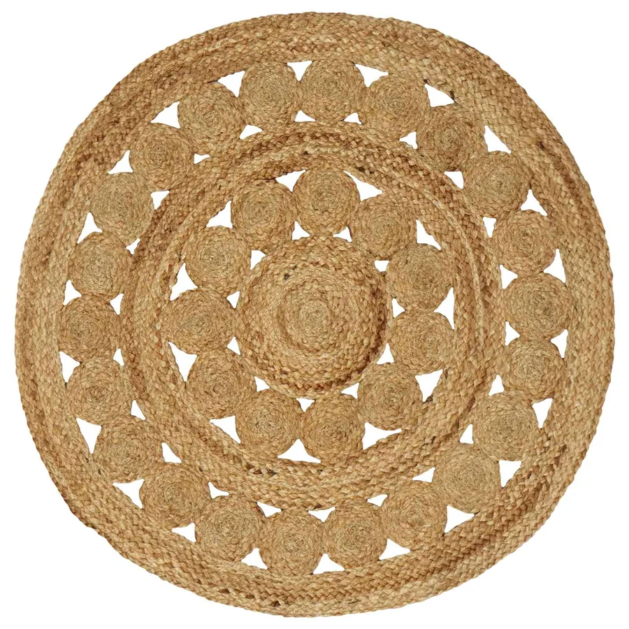 Tapis de surface Naturel Ø 90 cm Jute
