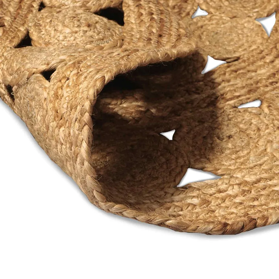 Tapis de surface Naturel Ø 90 cm Jute - 5