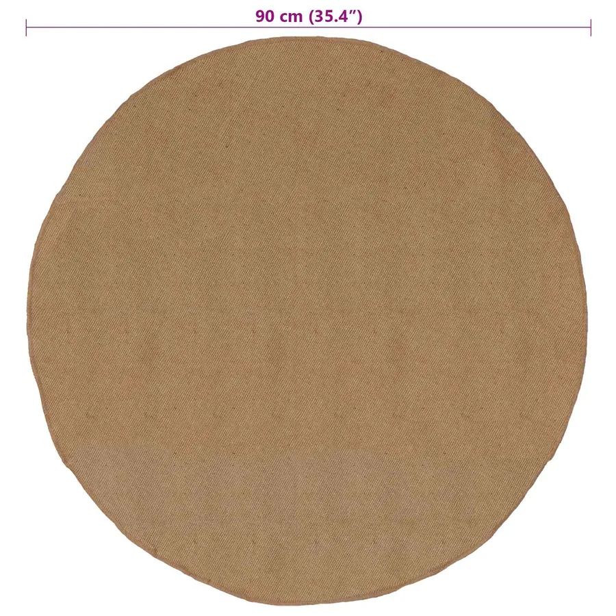 Tapis de surface Naturel Ø 90 cm Jute - 7