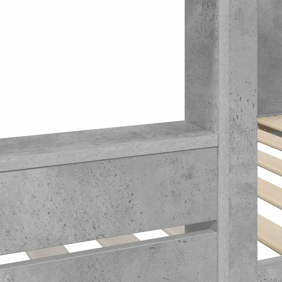 Lit Superposé pour Enfants Gris béton 100 x 200 cm - 9