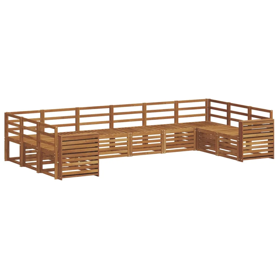 Ensemble de canapé d'angle 10 pcs Naturel - 2