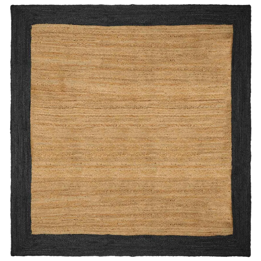 Tapis de surface Gris foncé 200 x 200 cm Jute